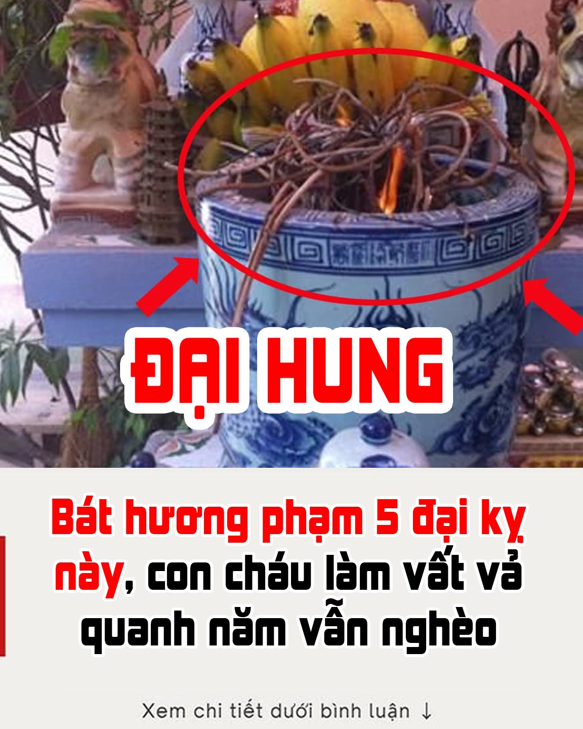 Bát hương phạm 5 đại kỵ này, con cháu làm vất vả quanh năm vẫn nghèo