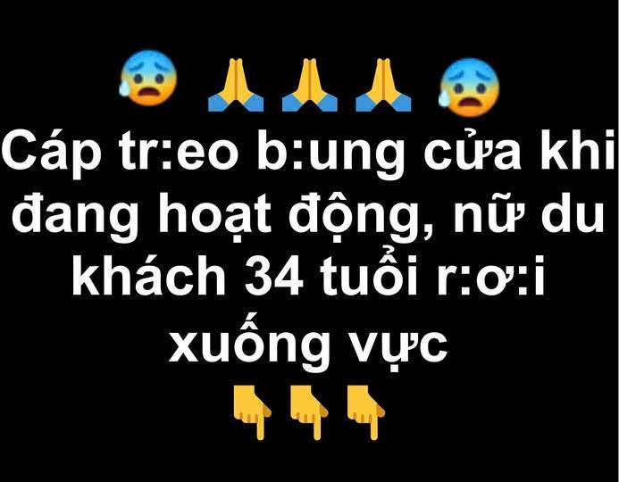 C:áp tr:eo bung cửa khi đang hoạt động, nữ du khách r:ơi xuống v:ực